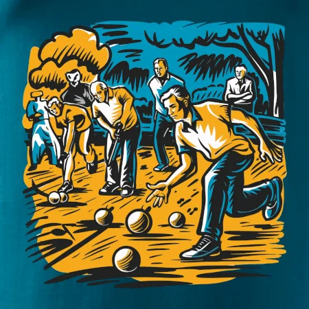 Petanque hra - modro oranžová