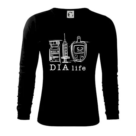 D I A life - kreslený insulin injekce a glukometr