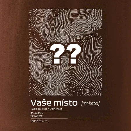 Vaše místo - vrstevnice v obdélníku