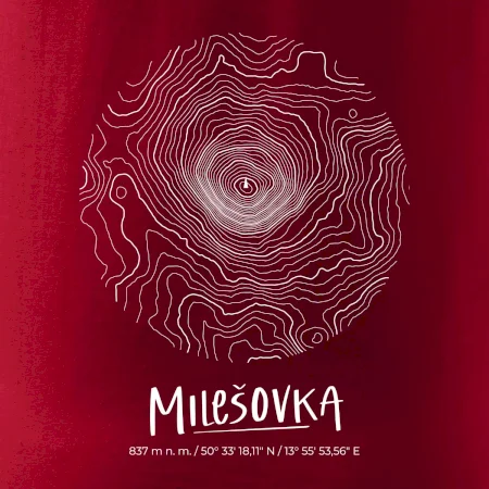 Milešovka - vrstevnice v kruhu