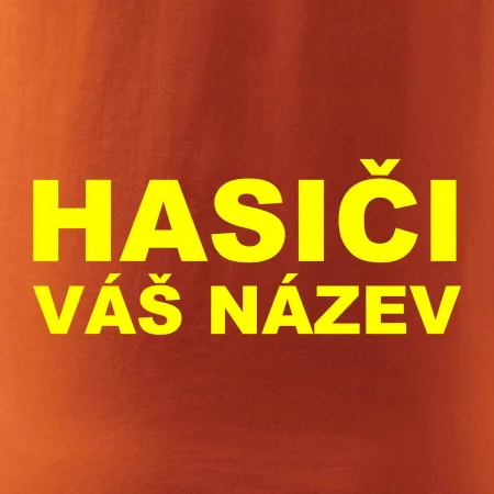 Hasiči - žlutý nápis - váš název sboru