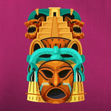 Mayové maska s pyramidou