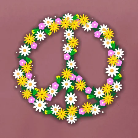 Peace symbol kopretiny