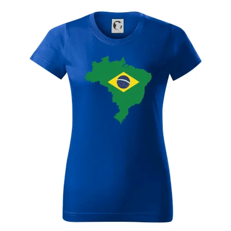 Brazílie vlajka v mapě