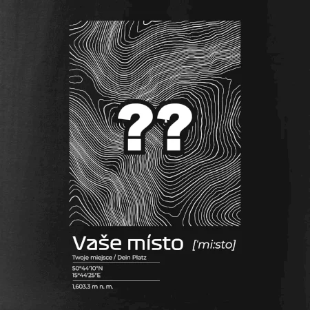 Vaše místo - vrstevnice v obdélníku