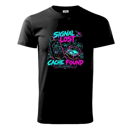 Signal lost cache found neonový GPS motiv