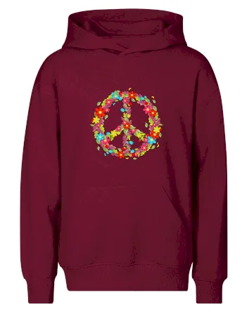 Peace symbol červené květiny