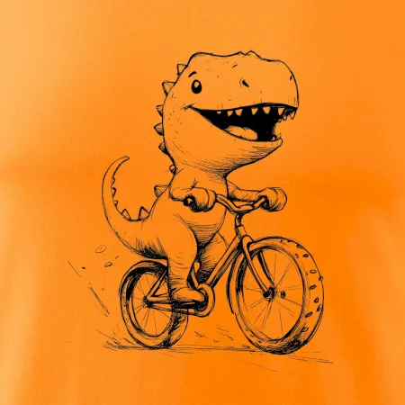 Roztomilý Dinosaurus na kole