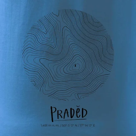 Praděd - vrstevnice v kruhu