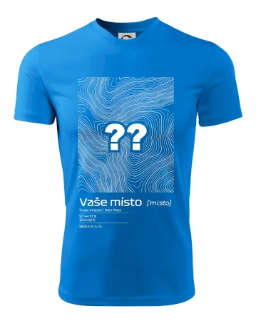Vaše místo - vrstevnice v obdélníku