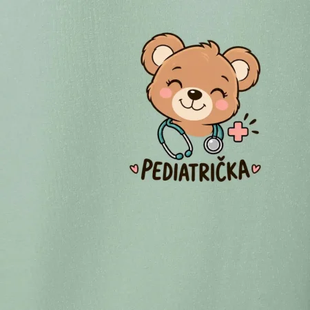 Pediatrička s medvídkem a stetoskopem - malý potisk