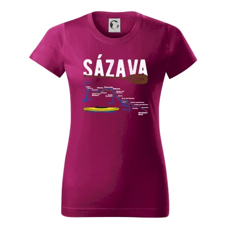 Mapa řeky Sázavy
