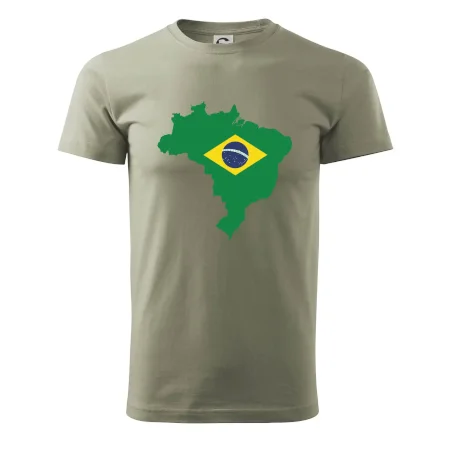 Brazílie vlajka v mapě