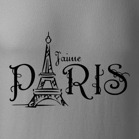 Paris nápis Eiffelovka rovný