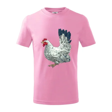 Slepice kreslená bílá