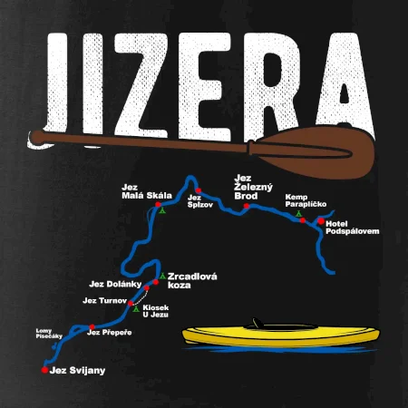 Mapa řeky Jizery