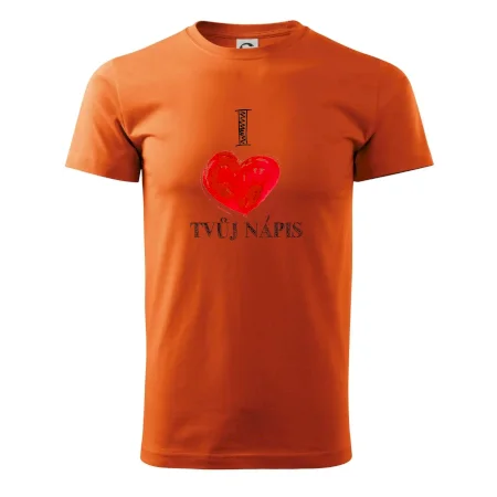I love malované srdce - vlastní nápis