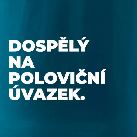 DOSPĚLÝ NA POLOVIČNÍ ÚVAZEK.
