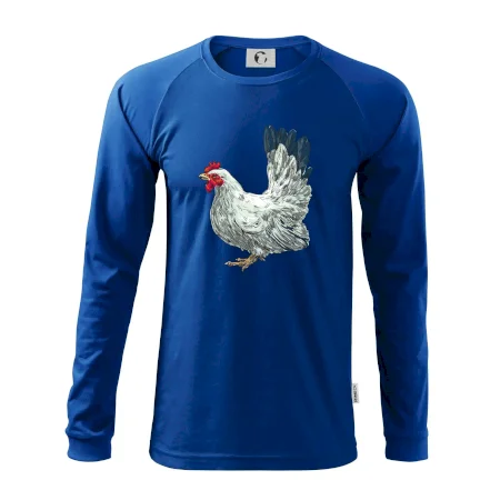 Slepice kreslená bílá