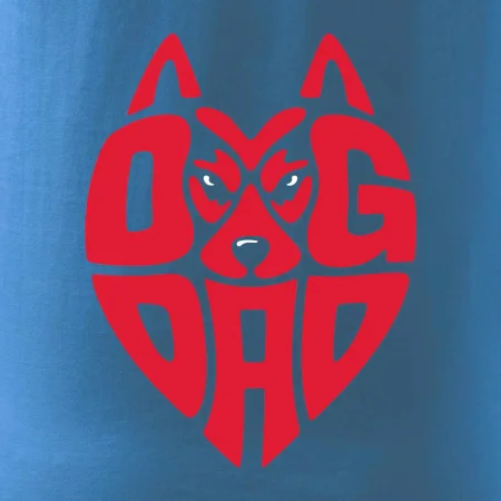 Dog dad nápis v hlavě