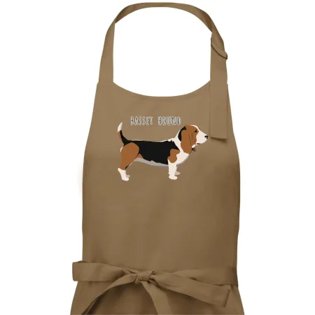 Basset hound pes s nápisem