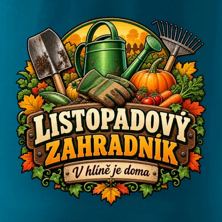 Listopadový zahradník v hlíně je doma
