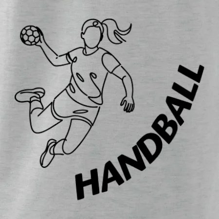 Handball nápis šikmo  - holka