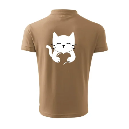 Kočka drží srdce