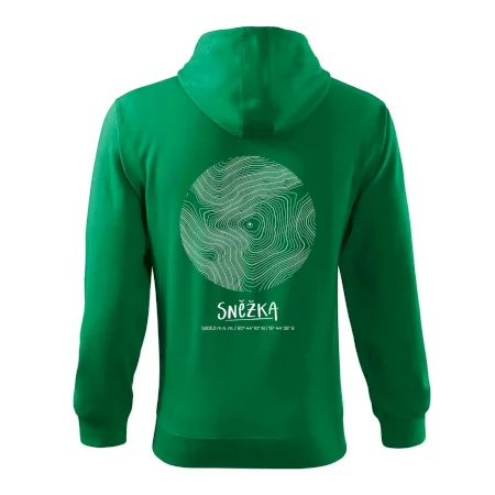 Sněžka - vrstevnice v kruhu