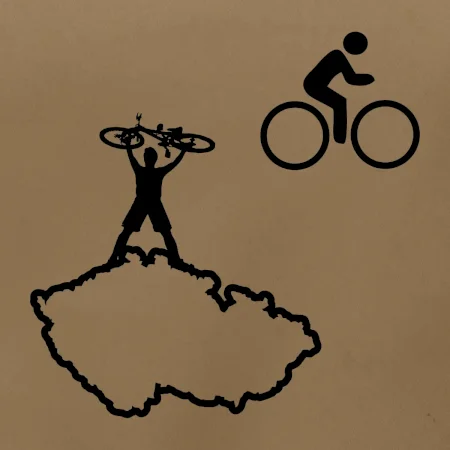 Mapa ČR + kolo na prsu