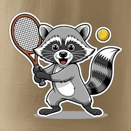 Mýval hraje tenis kreslený