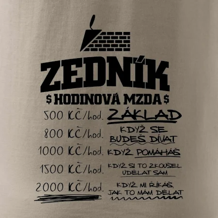 Hodinová mzda zedník