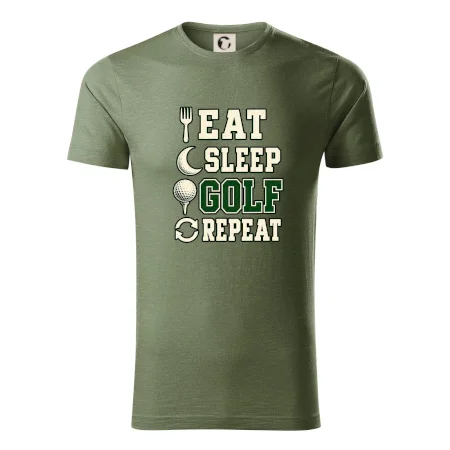 Eat sleep golf repeat typografie