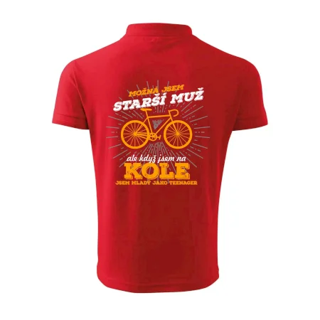 Starší muž - cyklista silniční kolo