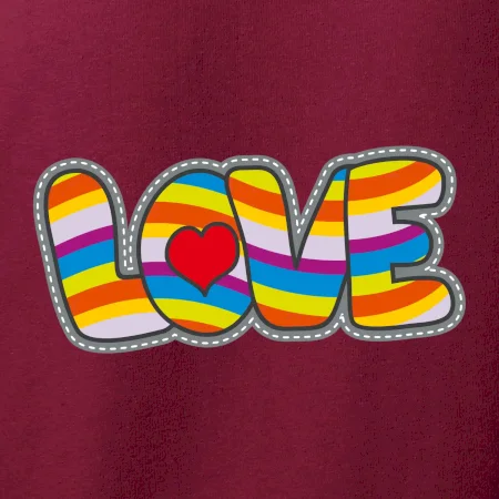 Love nápis duhový
