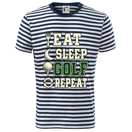 Eat sleep golf repeat typografie