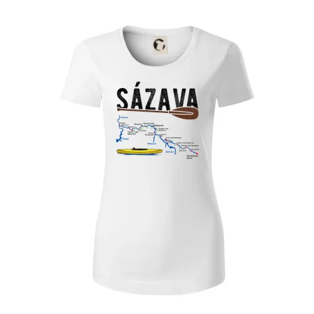 Mapa řeky Sázavy