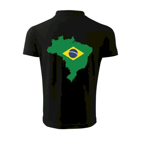 Brazílie vlajka v mapě
