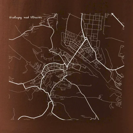 Černobílá mapa Kralupy nad Vltavou