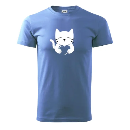 Kočka drží srdce