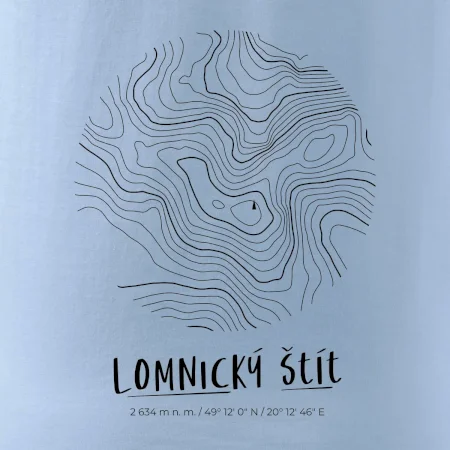 Lomnický štít - vrstevnice v kruhu
