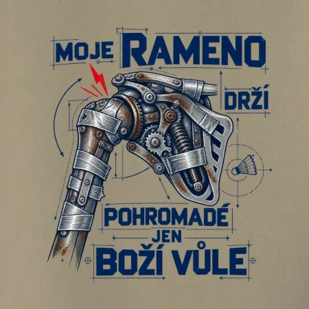 Badminton rameno drží boží vůle