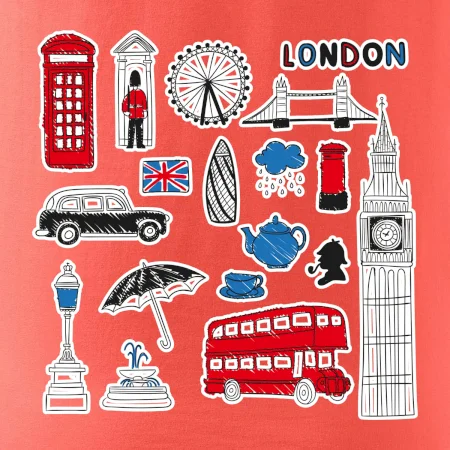 Velká Británie - kreslené ikonky