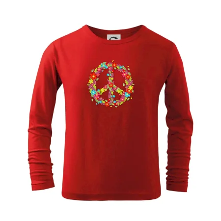 Peace symbol červené květiny
