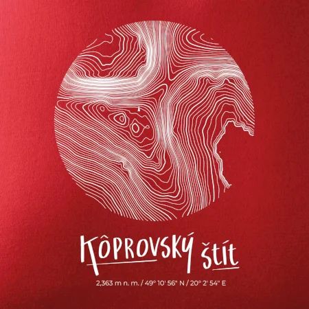 Kôprovský štít - vrstevnice v kruhu