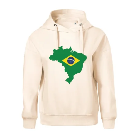 Brazílie vlajka v mapě
