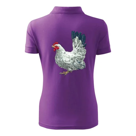 Slepice kreslená bílá