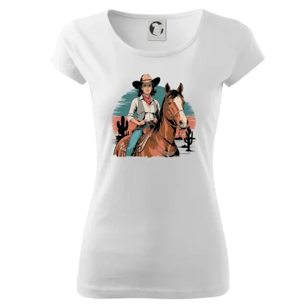 Cowgirl vintage na koni