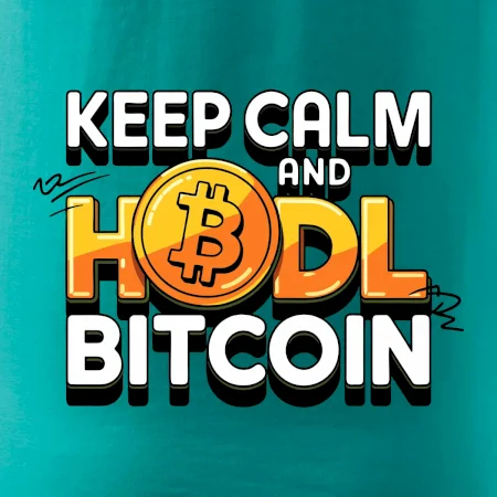 3D nápis Keep Calm and HODL Bitcoin