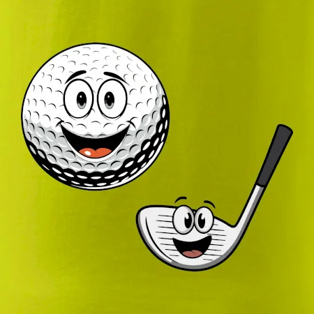 Parové triko - Golfová hůl a míček